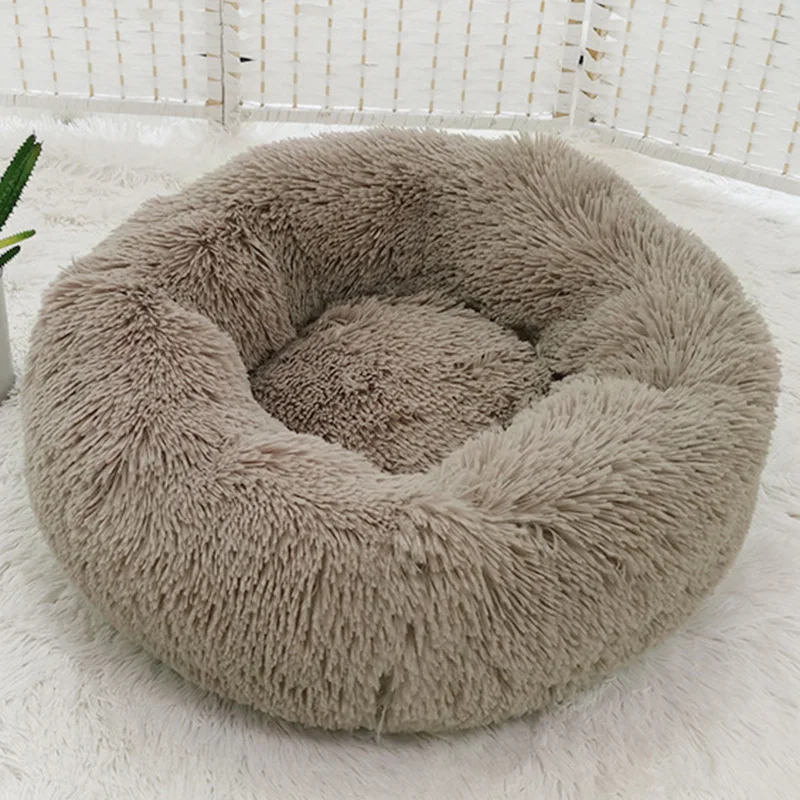 Pet плюшевый пончик Cuddler кошки кровать теплый мягкий утолщенный повышенный коврик для собак и щенков Подушка@ LS