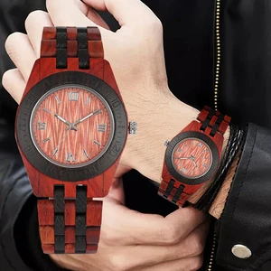 Wooden Men Watch Quartz Wooden Watch Quartz Movement Luminous Pointers Ebony Red Wood Bangle Watch for Female 2019 New Arrival Wooden Men Watch Quartz Wooden Watch Quartz Movement Luminous Pointers Ebony Red Wood Bangle Watch for Female 2019 New Arrival