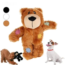 

Dog Squeak Chew Toys Soft Plush Bear Shape Squeaky Rope Tug Teddy Comfort Pet Dogs Puppy Stuffed Play Toy
