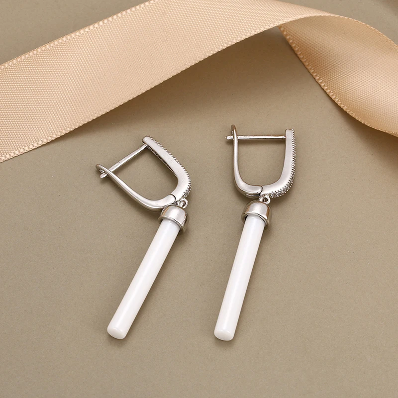 Geometric Drop Earrings Crystal for Women