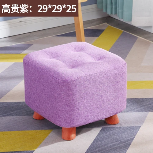 Purple 25cm 25 см креативный тканевый табурет, модный табурет для гостиной, деревянный табурет для взрослых и детей, минималистичный современный табурет, обувь, стул для ног - Цвет: Purple 25cm