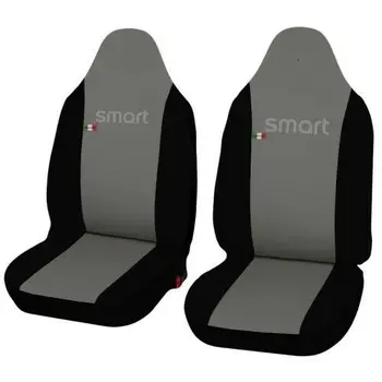 

COPRISEDILI AUTO SMART 2a SERIE W451 ECOPELLE GRIGIO CHIARO NERO - COPPIA ANTER.