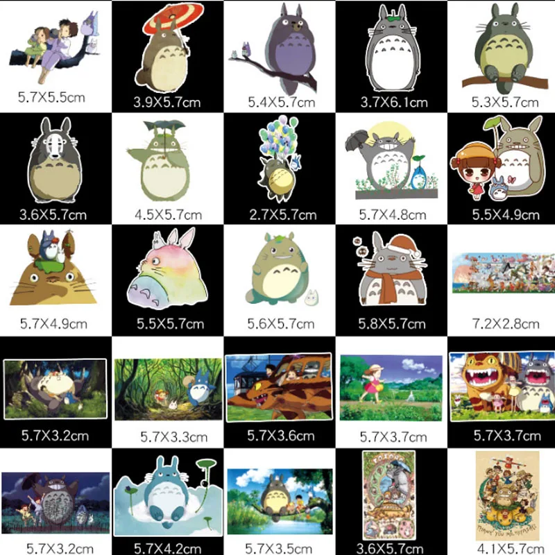 50 шт. Totoro смешанные Мультяшные игрушечные наклейки для стайлинга автомобиля велосипед мотоцикл телефон ноутбук багаж крутые забавные наклейки бомба