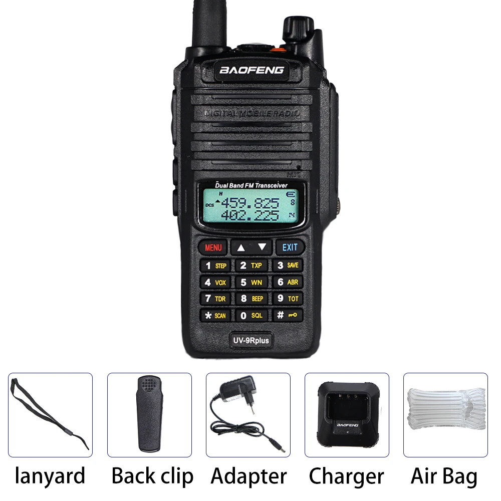 Мощный 10 Вт Baofeng UV-9R plus Walkie Talkie UV9R портативный CB Ham Радио 9rhp двухдиапазонный КВ трансивер 4800 мАч двухстороннее радио - Цвет: 1pcs without box