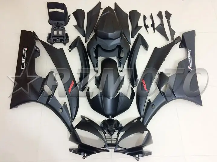 Новые ABS полные комплекты обтекателей подходят для YAMAHA YZF-R6 2006 2007 Обтекатели набор YZF1000 YZF R6 06 07 корпус инжектора части черный матовый