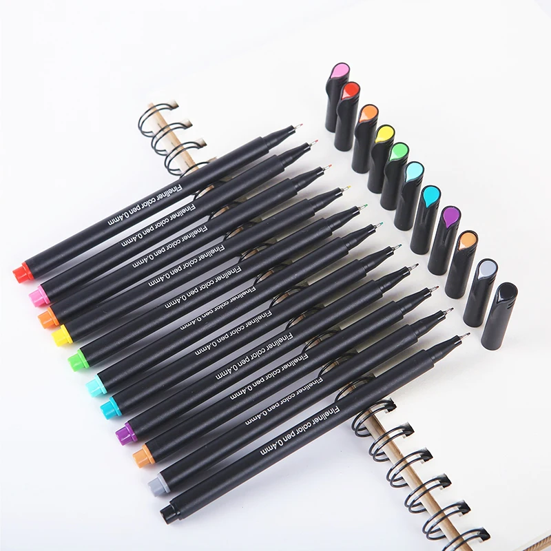 STATIONERY ISLAND Penne Fineliner Set - Punte Assortite. Pennarelli - 6