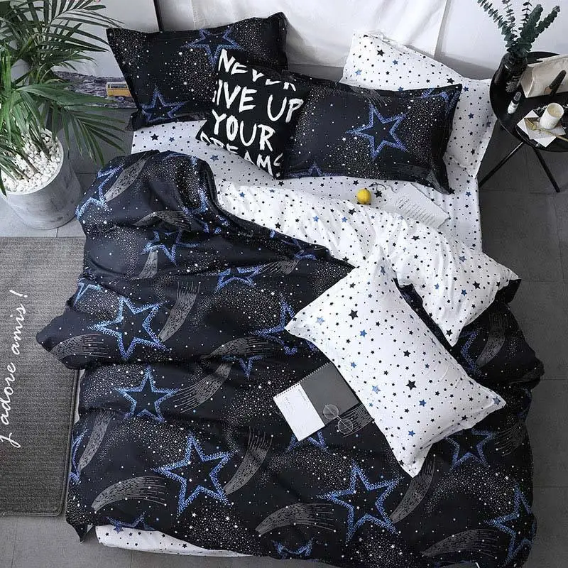 

48Star 4pcs Girl Boy Kid Bed Cover Set Duvet Cover Adult Child Bed Sheets And Pillowcases Comforter Bedding Set 2TJ-61018