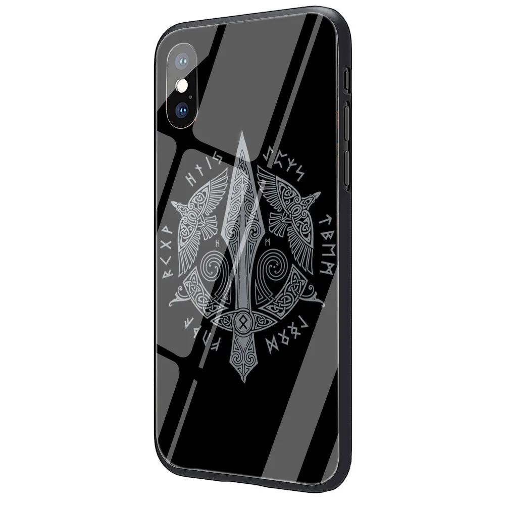 G6 EWAU Viking Vegvisir Odin Скандинавское закаленное стекло чехол для телефона iPhone 11 Pro 6 6S Plus 7 8 Plus X XS XR XS Max - Цвет: G6