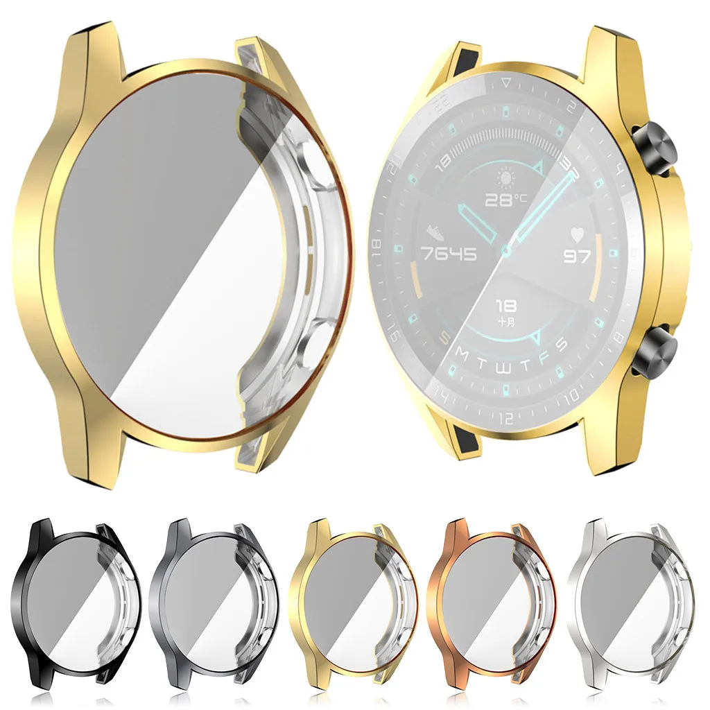 CARPRIE ультра тонкий гальванический прозрачный ТПУ мягкий чехол для Huawei Watch GT2 46 мм