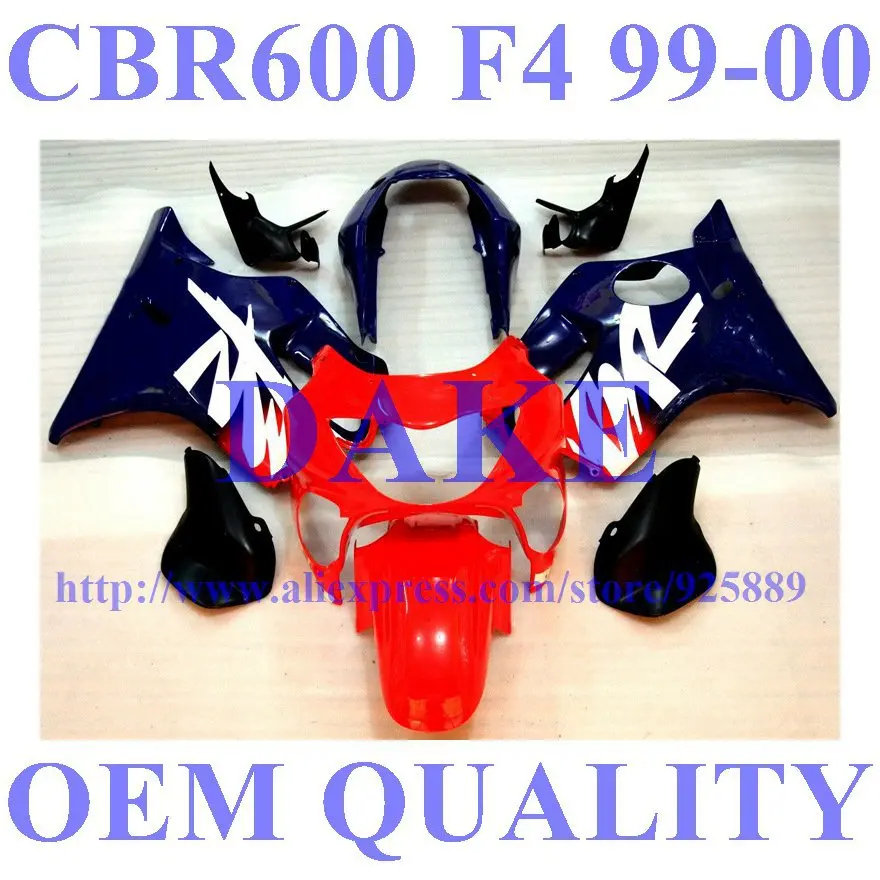 Красно-синие детали обтекателя для HONDA CBR600 F4 1999 2000 CBR600F4 99 00 CBR 600 Φ # 711sh | Автомобили