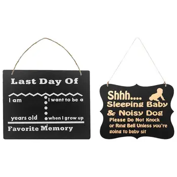 

2pcs Hanging Board Interesting Creative Printing Hanging Decor Wall Hanging Decor for Indoor Inside