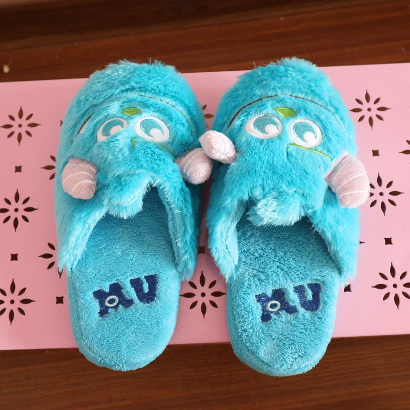 see chart IVYYE тапочки в стиле аниме Sulley Monster; зимняя теплая Домашняя обувь с героями мультфильмов; плюшевые домашние тапочки; новые подарки на день рождения - Цвет: see chart
