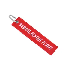 Remove Before Flight цепочка для ключей кольцо для ключей вышивка поисковик ключей для автомобилей авиации цепочка для ключей с брелоком небольшой Бизнес подарок