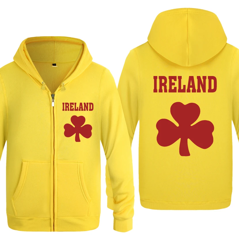 Ireland Shamrock креативные толстовки мужские мужские флисовые кардиганы на молнии толстовки с капюшоном