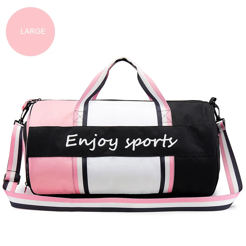 Спортивная сумка для женщин, спортивная сумка для фитнеса, мужская, для спортзала, Tas, сухая, влажная сумка, сумка для йоги, коврик на плечо, водонепроницаемая сумка через плечо, спортивная сумка - Цвет: large pink