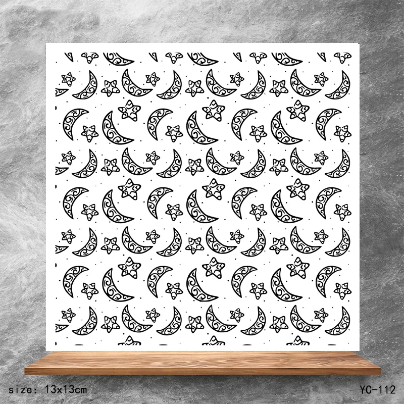 

ZhuoAng Star texture Clear Stamps/Silicone Transparent Seals for DIY scrapbooking photo album Clear Stamps