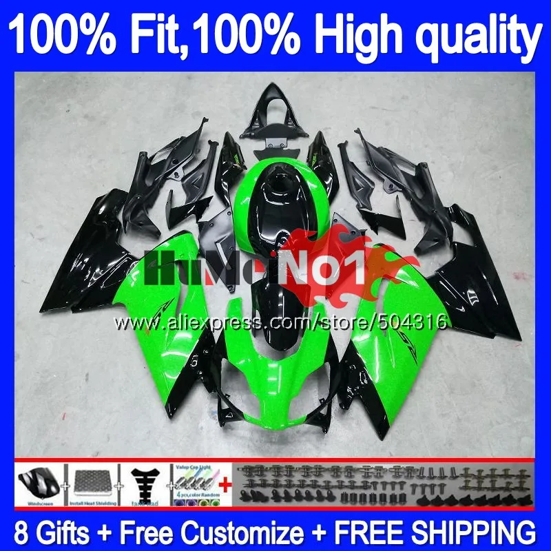 Инъекции для Aprilia RS-125 RSV125 R цвета: зеленый, черный 34MC. 24 RS 125 2006 2007 2008 2009 2010 2011 RS125 06 07 08 09 10 11 обтекатель