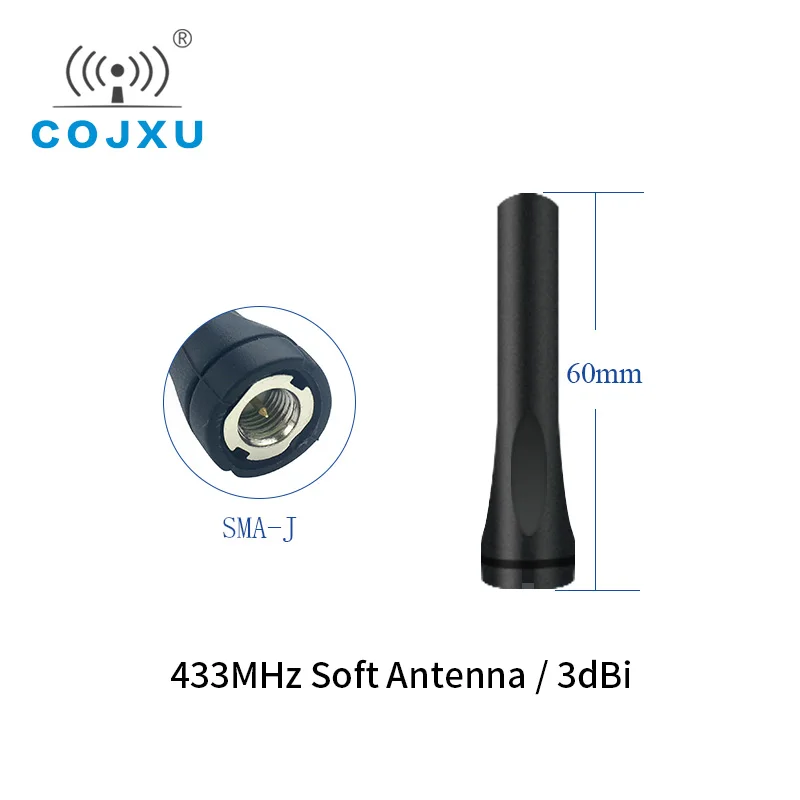 433 МГц Wifi антенна для Lora модуля 3.0dBi с высоким коэффициентом усиления всенаправленная SMA-J 60 мм длина TX433-JZR-6 антенна