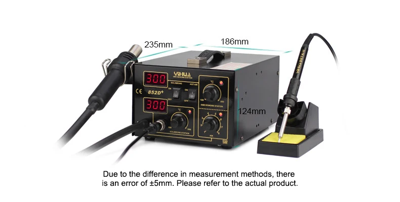 852D+ 2 in1 Heat Gun Air Pump Type Digital Desoldering Station Soldering Iron Rework Soldering Hot Air Gun Phone Repair Welding