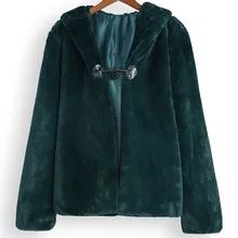 Винтажное Женское пальто из искусственного меха, Женская куртка из искусственного меха, женская теплая одноцветная Толстовка с длинным рукавом и роговыми пуговицами, плюшевые блузки# g3