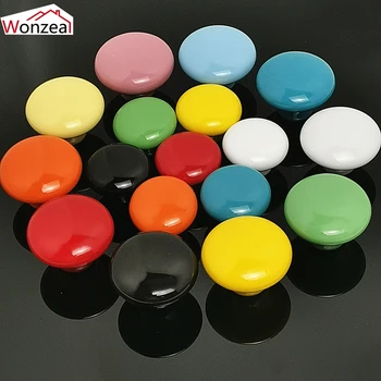 

2ps/Lot Dia.33mm/39mm Round Various Color Ceramic Cabinet Knobs Furniture Handles Drawer Knob Pulls Closet Cupboard Pull Handle