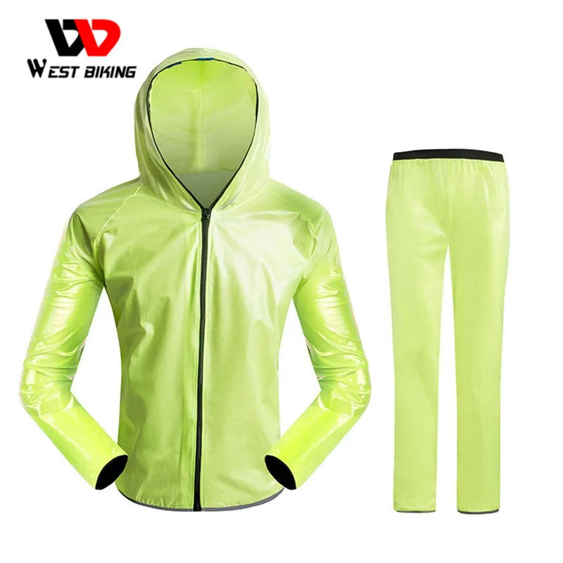 

WEST BIKING MTB Bike Cycling Jacket Sets Men Women Waterproof Windproof Raincoat Reflective Jersey Pants Suit Bicycle Clothing