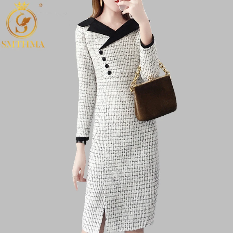 long sleeve wool dress