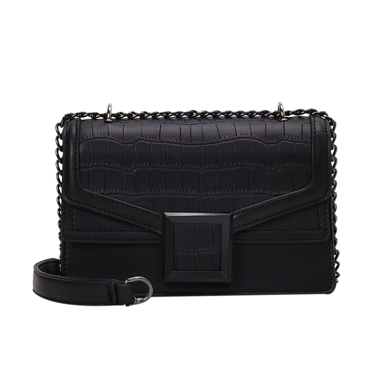 Stone pattern Small PU Leather Crossbody Bags For Women Fashion Shoulder Messenger Bag Lady Luxury Chain Handbags