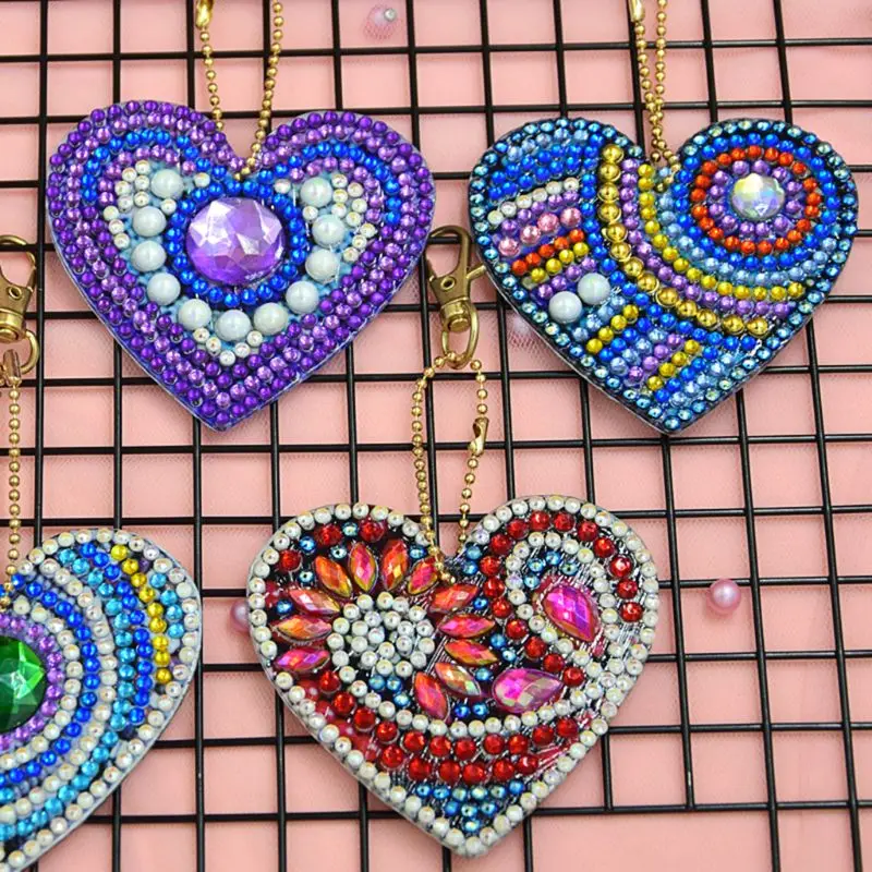 5 шт DIY полная дрель специальная форма алмазная картина брелок сердце ювелирные изделия