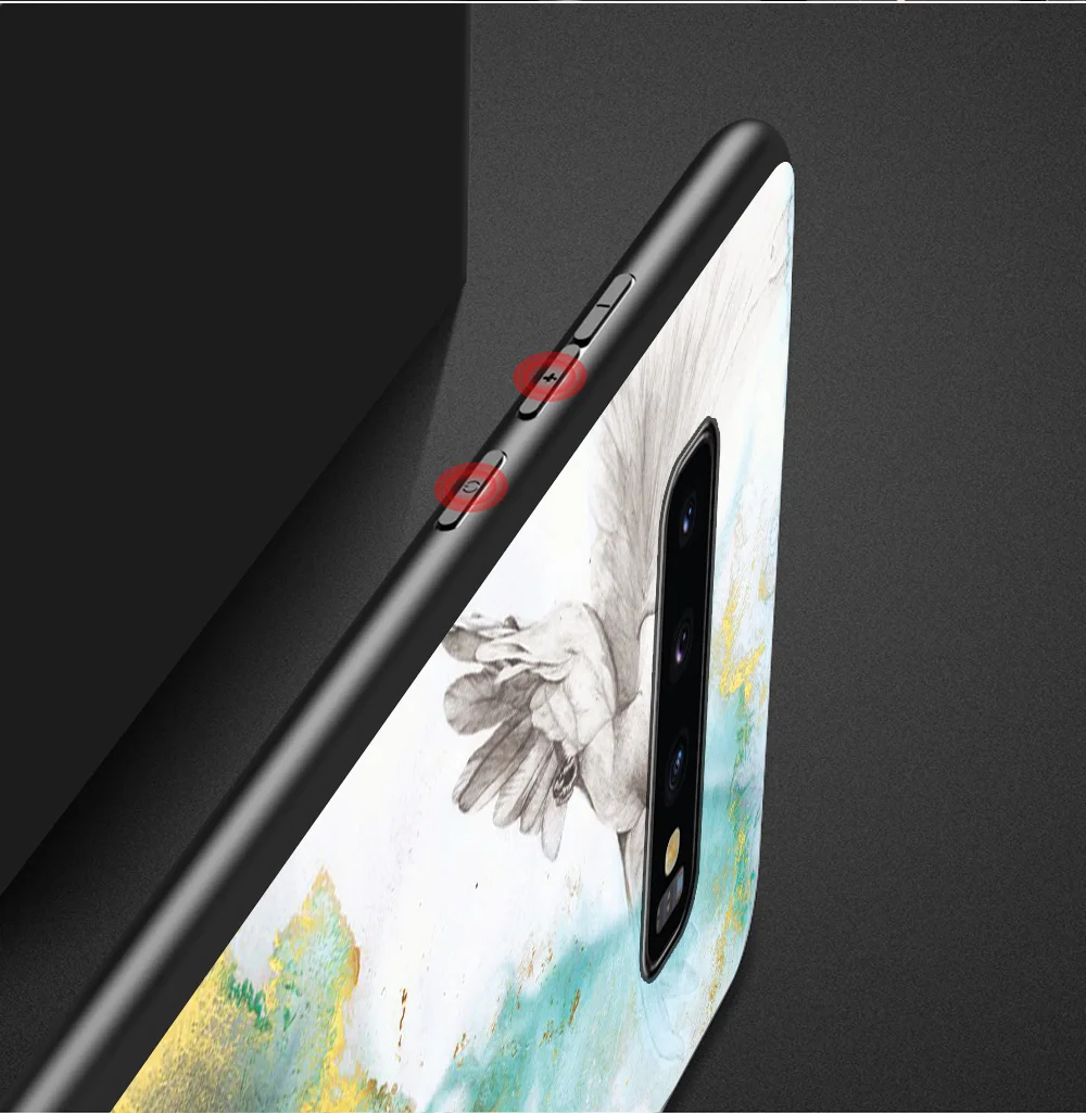 Чехол для телефона или samsung Galaxy S10 S10E S10 Lite S10 5G S10 S9 S8 Plus, мраморный защитный силиконовый чехол из закаленного стекла