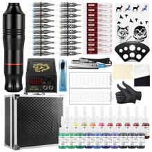 Professional Tattoo Kit Tattoo Rotary Pen Machine With Tattoo box Mast Set Permanent Makeup Cartridge Needle Tattoo Body Art