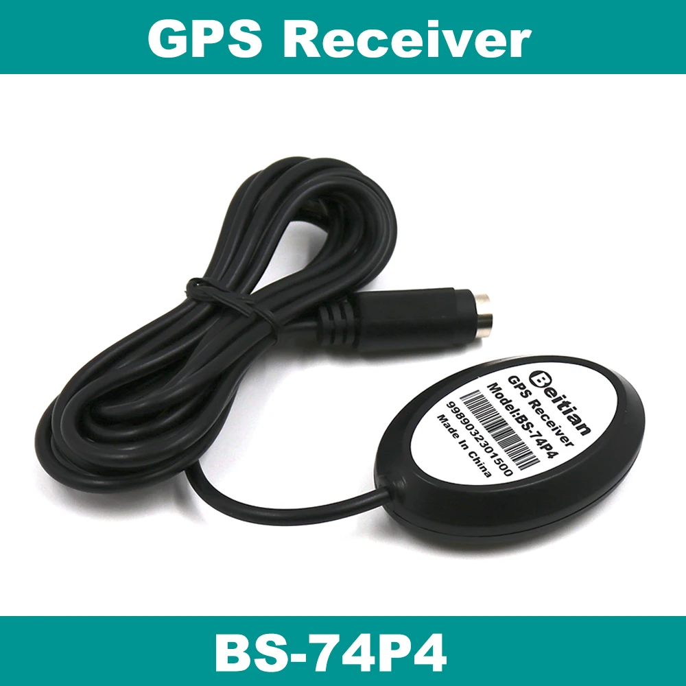

BEITIAN New 3.6V-5.0V RS-232 Level 4800bps 4M Flash PS2 Female connector GPS receiver BS-74P4