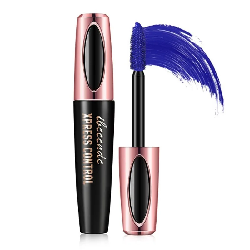 Blue Mascara 4D шелковое волокно ресницы Удлиняющая Тушь водостойкая длительная ресница черные ресницы Удлиняющая Макияж 3D Тушь инструмент - Цвет: Blue Mascara