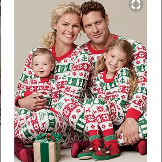 Рождественские Семейные пижамы; Одинаковая одежда для папы, мамы, дочки, сына, мамы и меня; семейная одежда; 21