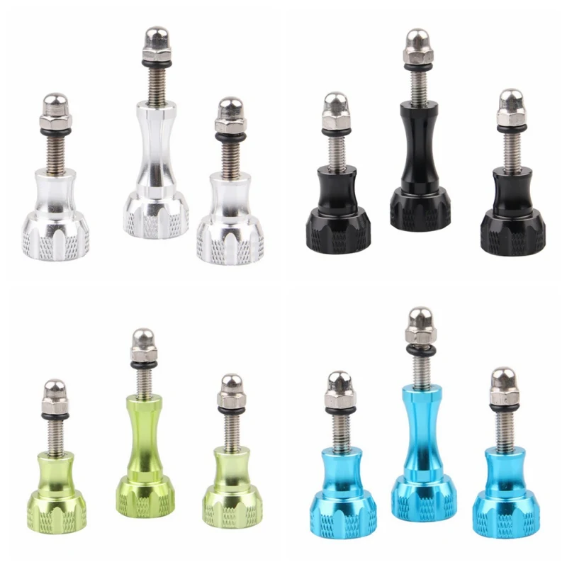 

Aluminum Thumb Knob Bolt Nut Screw Cameras Screw Three-piece Knob Mount Accessories Set 1pcs Long Screw 2 pcs Short Screw