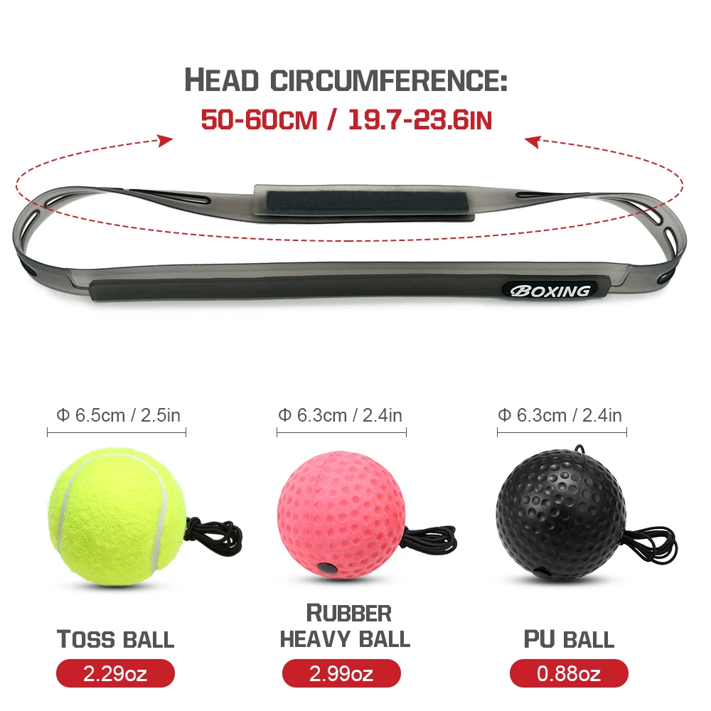 Бокс Exercis для тренировки реакции бокса с белыми помпонами комплект из 3 изделий