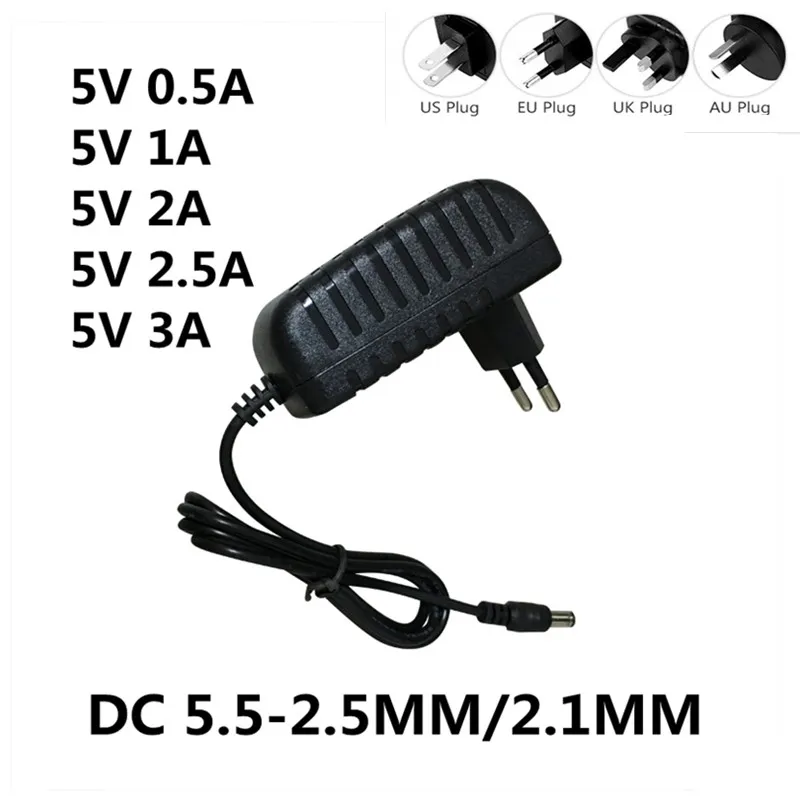 Dc 5 V 0.5A 0.8A 1A 2A 2.5A 3A Ac 100-240V Convertitore Adattatore Di Alimentazione 5 V Volt 1000Ma Switch Alimentatore Caricabatterie Mini Micro Usb