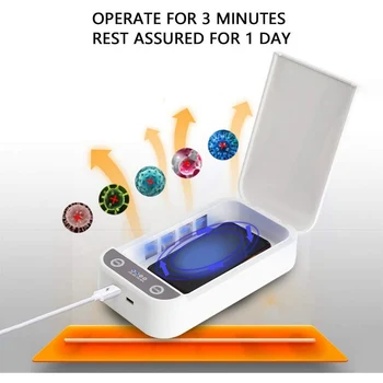 

5V USB Portable Dual UV Light Sterilizer Box Jewelry Phones Cleaner Personal Sanitizer Disinfection Case for Home
