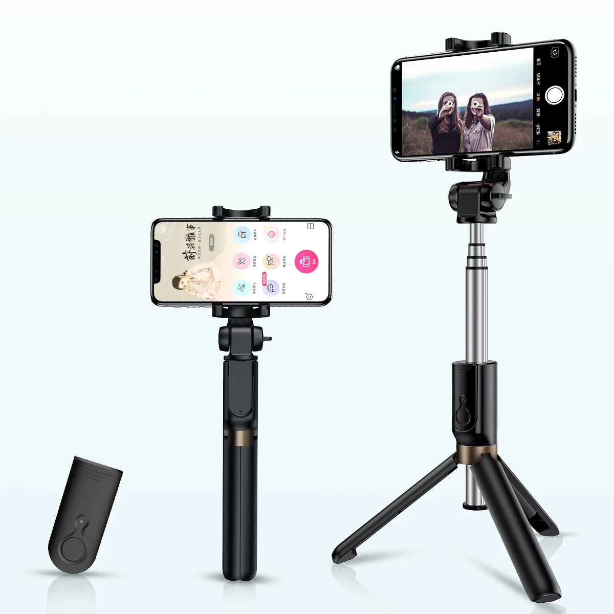 

ROCK Wireless Bluetooths Selfie Stick Foldable Mini Tripod Extendable Monopod Universal For iPhone 8 7 X Huawei P30 PRO Xiaomi 9