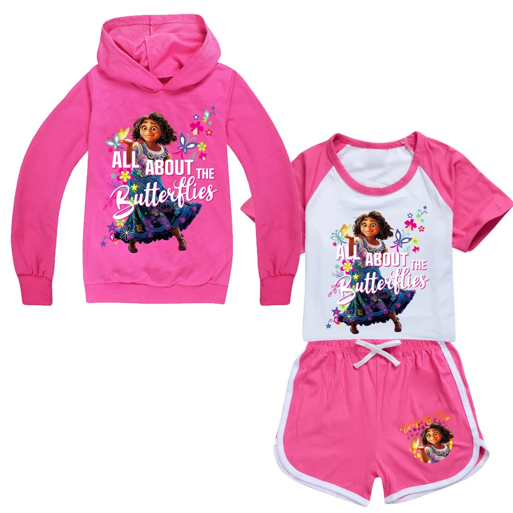 Encantador Mirabel madrid Conjunto de de verano para niñas, Camiseta + Pantalones, conjunto de 2 piezas, Sudadera con capucha para bebé, pijamas cómodos|set de ropa| - AliExpress