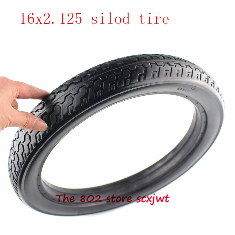 16 inch tyre 16*2.125 solid tire Electric Vehicle tire 16x2.125 Non inflation tubeless tyre fits Folding electric bicycle E-bike