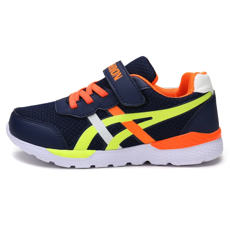 Sialia Sport Kidxs кроссовки, детская повседневная обувь для мальчиков, Сникеры для девочек, кроссовки для бега на открытом воздухе, на липучке, tenis infantil menino - Цвет: Dark Blue