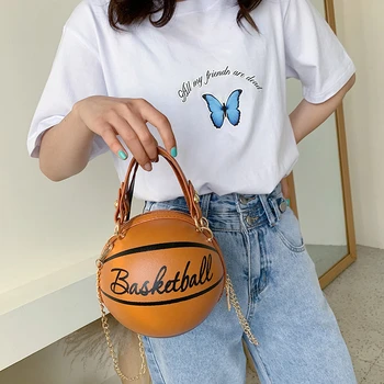 

Luxury Women Handbags Designer Brand 2020 Famous Letter Chain Basketball Bag Purse Small Female Shoulder Messenger Clutch Bag