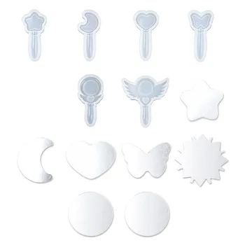 

Crystal Epoxy Resin Mold Portable Small Mirror Casting Silicone Mould Handmade Mirror DIY Mold