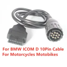 

For BMW ICOM Cable ICOM-D Motorcycles 10 Pin Adaptor 10Pin To 16Pin OBD2 OBDII Diagnostic Cable I-COM A2 tool cables