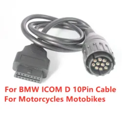 Câble adaptateur 10 broches à 16 broches pour BMW ICOM ICOM D, câble de Diagnostic OBD2 OBDII, câbles d'outils A2 I COM 