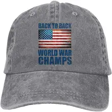 Назад к спине чемпионы мировой войны модная крутая Регулируемая ковбойская шляпа бейсболка для мужчин и женщин Черная