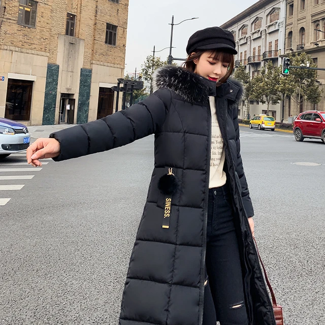 Chaquetas largas de Invierno mujer, de pelo grande, Jas Katoen, gruesas húmedas, chaquetas largas para mujer, Parka, chaquetas para mujer _ - AliExpress Mobile