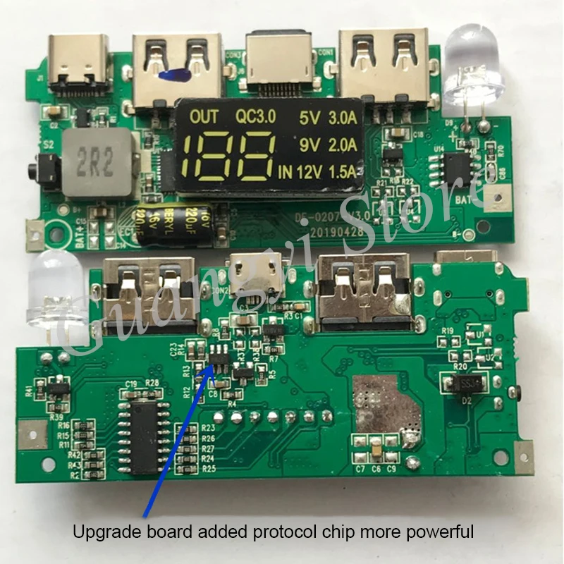 Qualcomm QC2.0/3 0 флэш зарядка мобильный источник питания материнская плата DIY 5 В/9 В/12 В