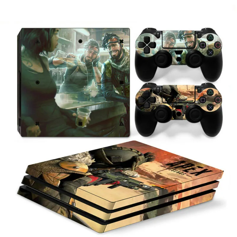 Съемная Виниловая наклейка для консоли PlayStation 4 Pro с 2 контроллерами PS4 Pro|Наклейки|